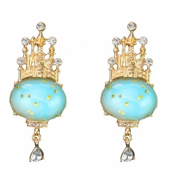 “Auroras Castle” Sleeping Beauty Disney Princess Magic Blue Globe Glitter Dangle - Picture 9 of 16